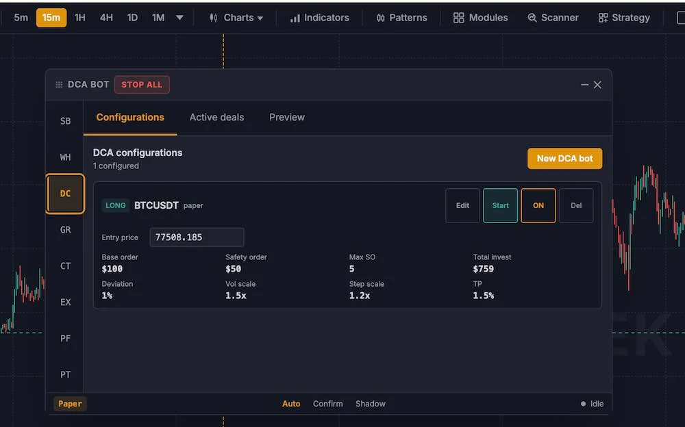 DCA bot configuration